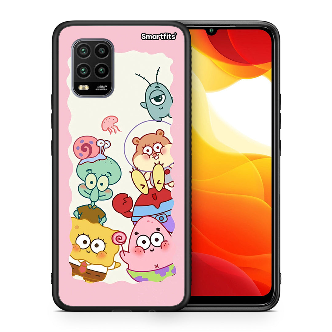 Θήκη Xiaomi Mi 10 Lite Cute Companion από τη Smartfits με σχέδιο στο πίσω μέρος και μαύρο περίβλημα | Xiaomi Mi 10 Lite Cute Companion case with colorful back and black bezels