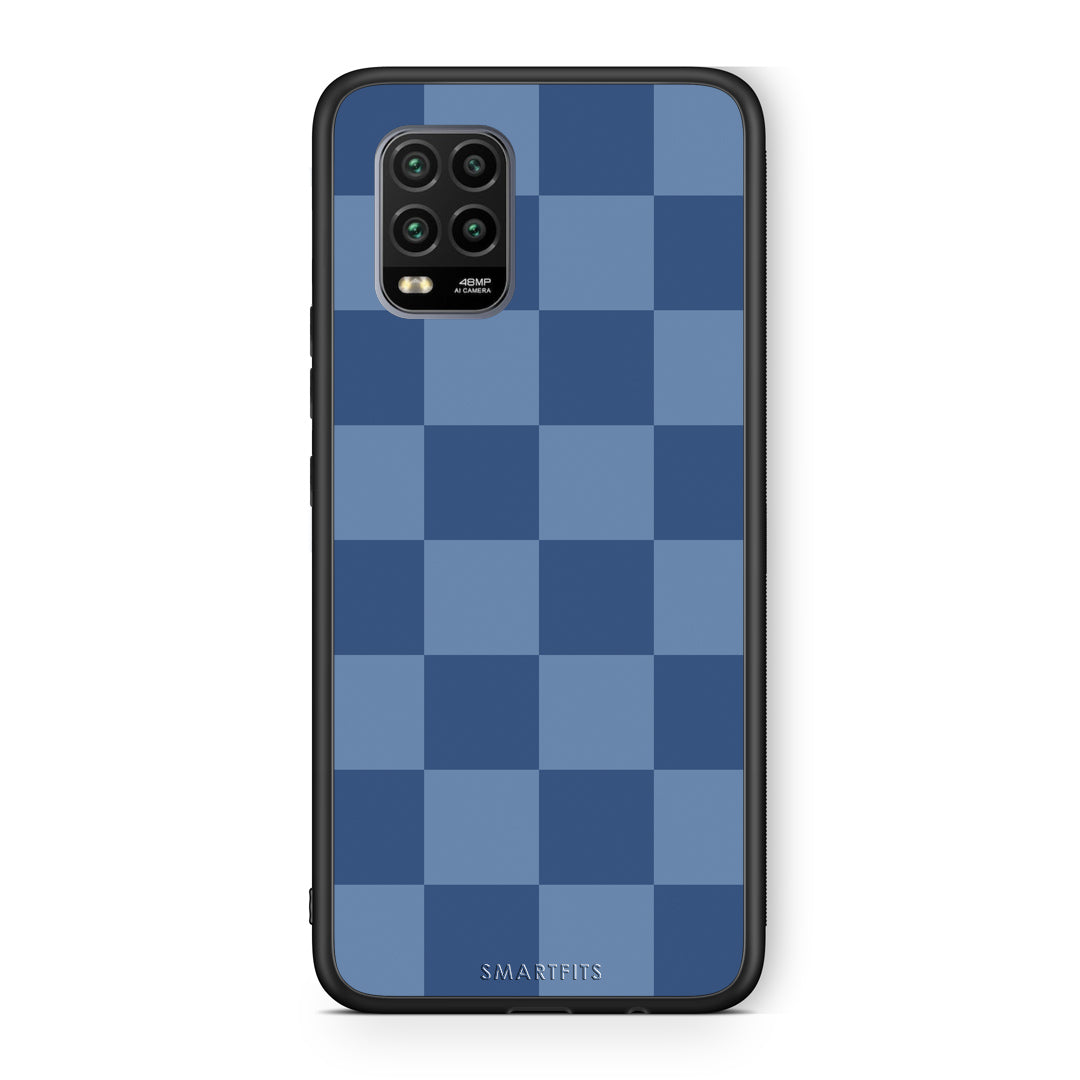 Θήκη Xiaomi Mi 10 Lite Denim Blue Checkerboard από τη Smartfits με σχέδιο στο πίσω μέρος και μαύρο περίβλημα | Xiaomi Mi 10 Lite Denim Blue Checkerboard case with colorful back and black bezels