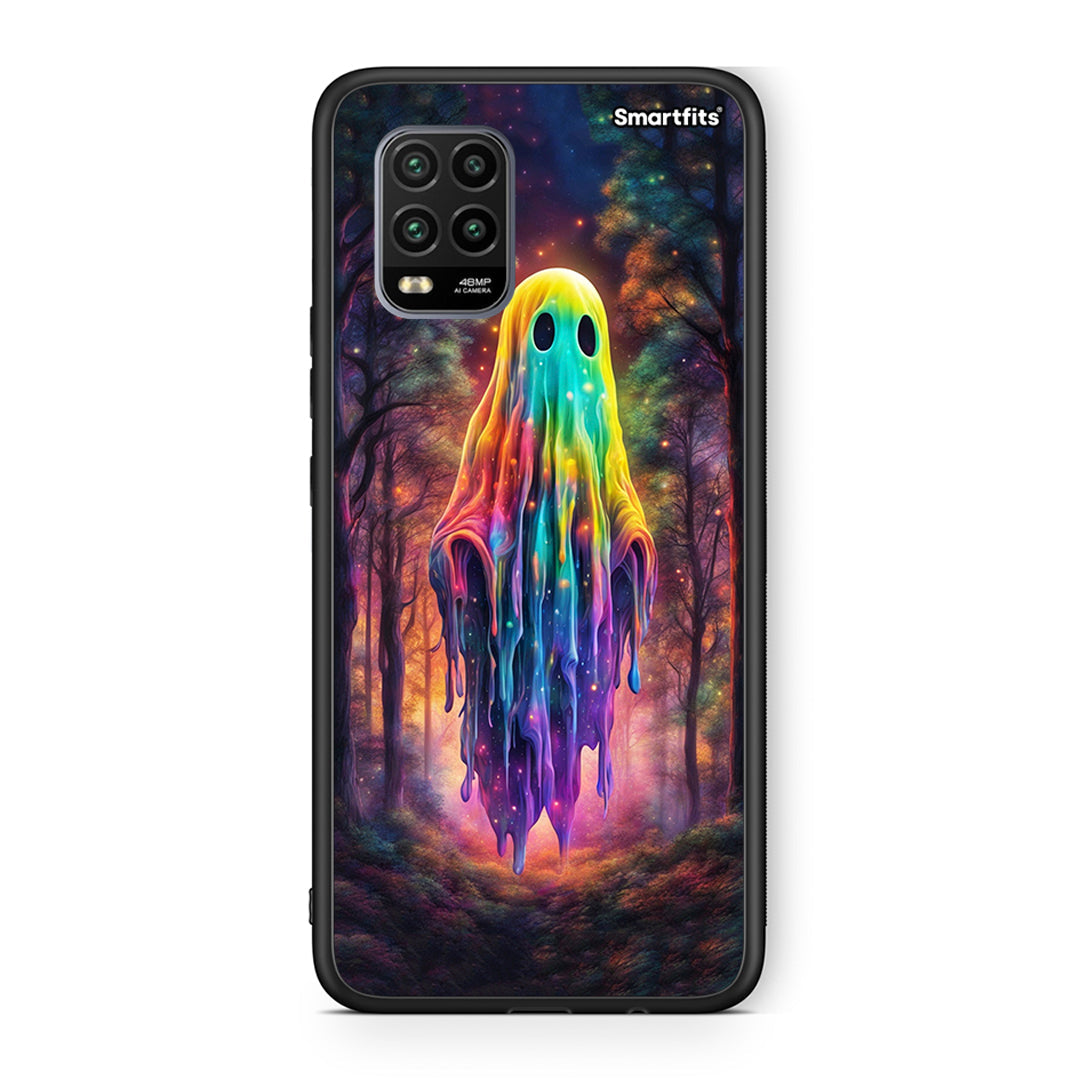 Xiaomi Mi 10 Lite Halloween Ghost θήκη από τη Smartfits με σχέδιο στο πίσω μέρος και μαύρο περίβλημα | Smartphone case with colorful back and black bezels by Smartfits