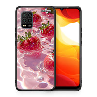 Thumbnail for Θήκη Xiaomi Mi 10 Lite Juicy Strawberries από τη Smartfits με σχέδιο στο πίσω μέρος και μαύρο περίβλημα | Xiaomi Mi 10 Lite Juicy Strawberries case with colorful back and black bezels