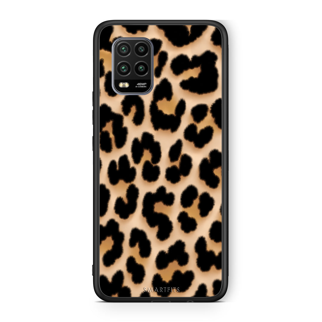 Θήκη Xiaomi Mi 10 Lite Leopard Print Tan Large από τη Smartfits με σχέδιο στο πίσω μέρος και μαύρο περίβλημα | Xiaomi Mi 10 Lite Leopard Print Tan Large case with colorful back and black bezels