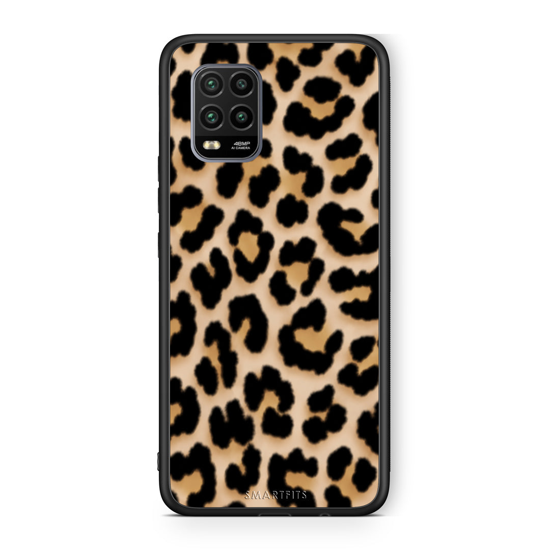 Θήκη Xiaomi Mi 10 Lite Leopard Print Tan Small από τη Smartfits με σχέδιο στο πίσω μέρος και μαύρο περίβλημα | Xiaomi Mi 10 Lite Leopard Print Tan Small case with colorful back and black bezels
