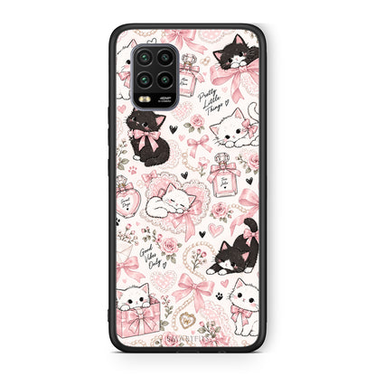 Θήκη Xiaomi Mi 10 Lite Pink Bows and Kittens Collage από τη Smartfits με σχέδιο στο πίσω μέρος και μαύρο περίβλημα | Xiaomi Mi 10 Lite Pink Bows and Kittens Collage case with colorful back and black bezels