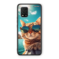 Thumbnail for Xiaomi Mi 10 Lite Summer Cat θήκη από τη Smartfits με σχέδιο στο πίσω μέρος και μαύρο περίβλημα | Smartphone case with colorful back and black bezels by Smartfits