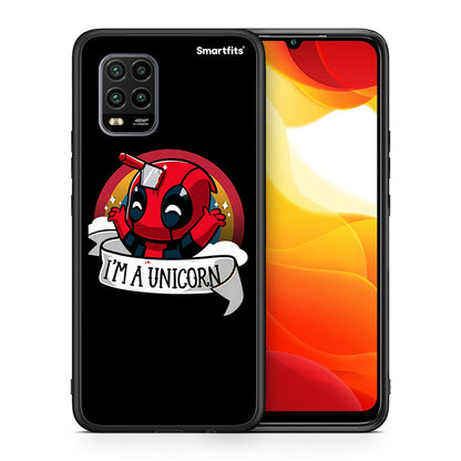 Θήκη Xiaomi Mi 10 Lite Unicorn Deadpool από τη Smartfits με σχέδιο στο πίσω μέρος και μαύρο περίβλημα | Xiaomi Mi 10 Lite Unicorn Deadpool case with colorful back and black bezels