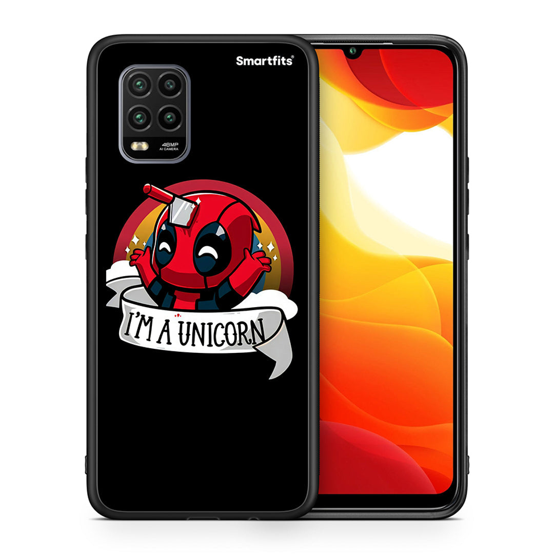 Θήκη Xiaomi Mi 10 Lite Unicorn Deadpool από τη Smartfits με σχέδιο στο πίσω μέρος και μαύρο περίβλημα | Xiaomi Mi 10 Lite Unicorn Deadpool case with colorful back and black bezels