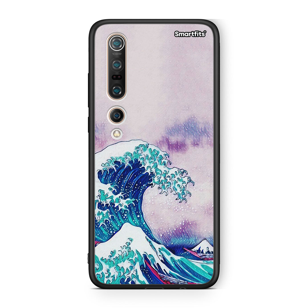 Xiaomi Mi 10 Pro Blue Waves θήκη από τη Smartfits με σχέδιο στο πίσω μέρος και μαύρο περίβλημα | Smartphone case with colorful back and black bezels by Smartfits