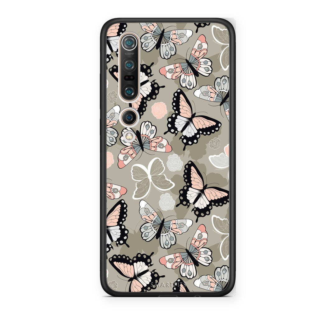 Θήκη Xiaomi Mi 10 Boho Butterflies από τη Smartfits με σχέδιο στο πίσω μέρος και μαύρο περίβλημα | Xiaomi Mi 10 Boho Butterflies case with colorful back and black bezels