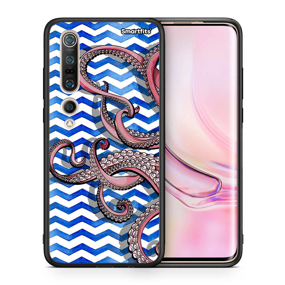 Θήκη Xiaomi Mi 10 Chevron Devilfish από τη Smartfits με σχέδιο στο πίσω μέρος και μαύρο περίβλημα | Xiaomi Mi 10 Chevron Devilfish case with colorful back and black bezels