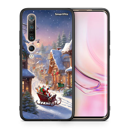 Θήκη Xiaomi Mi 10 Christmas Snow από τη Smartfits με σχέδιο στο πίσω μέρος και μαύρο περίβλημα | Xiaomi Mi 10 Christmas Snow case with colorful back and black bezels