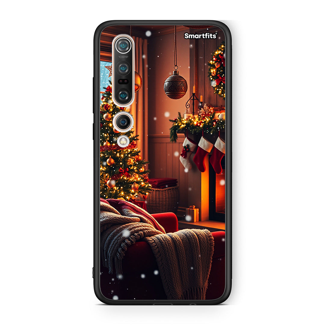 Xiaomi Mi 10 Home For Christmas θήκη από τη Smartfits με σχέδιο στο πίσω μέρος και μαύρο περίβλημα | Smartphone case with colorful back and black bezels by Smartfits