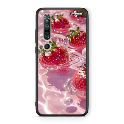 Xiaomi Mi 10 Juicy Strawberries θήκη από τη Smartfits με σχέδιο στο πίσω μέρος και μαύρο περίβλημα | Smartphone case with colorful back and black bezels by Smartfits