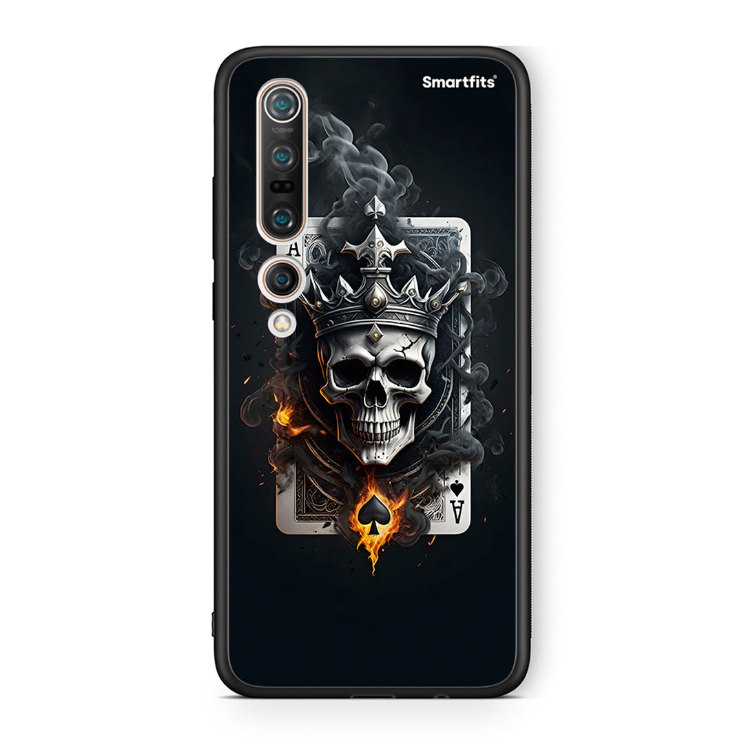 Xiaomi Mi 10 Pro Skull King Ace θήκη από τη Smartfits με σχέδιο στο πίσω μέρος και μαύρο περίβλημα | Smartphone case with colorful back and black bezels by Smartfits