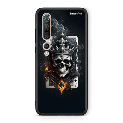 Xiaomi Mi 10 Skull King Ace θήκη από τη Smartfits με σχέδιο στο πίσω μέρος και μαύρο περίβλημα | Smartphone case with colorful back and black bezels by Smartfits