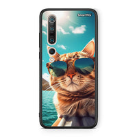 Thumbnail for Xiaomi Mi 10 Pro Summer Cat θήκη από τη Smartfits με σχέδιο στο πίσω μέρος και μαύρο περίβλημα | Smartphone case with colorful back and black bezels by Smartfits