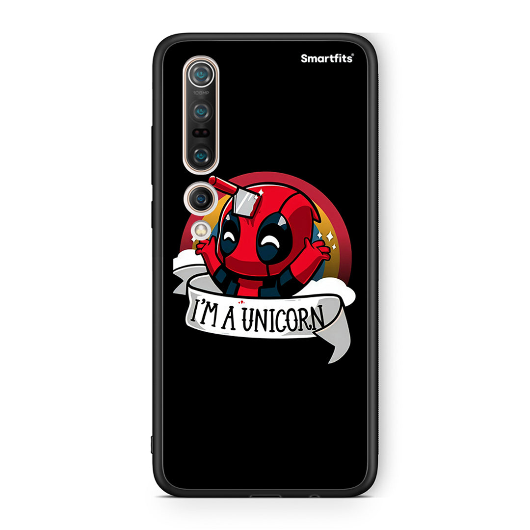 Xiaomi Mi 10 Unicorn Deadpool θήκη από τη Smartfits με σχέδιο στο πίσω μέρος και μαύρο περίβλημα | Smartphone case with colorful back and black bezels by Smartfits