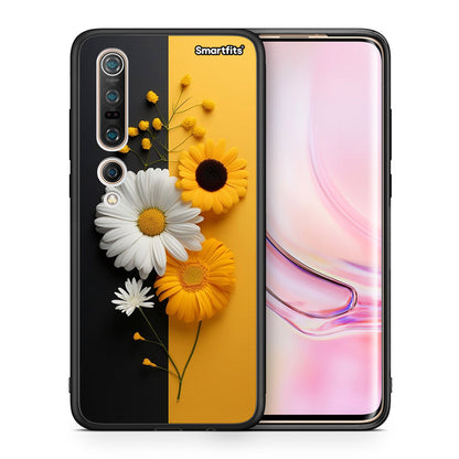 Θήκη Xiaomi Mi 10 Pro Yellow Daisies από τη Smartfits με σχέδιο στο πίσω μέρος και μαύρο περίβλημα | Xiaomi Mi 10 Pro Yellow Daisies case with colorful back and black bezels