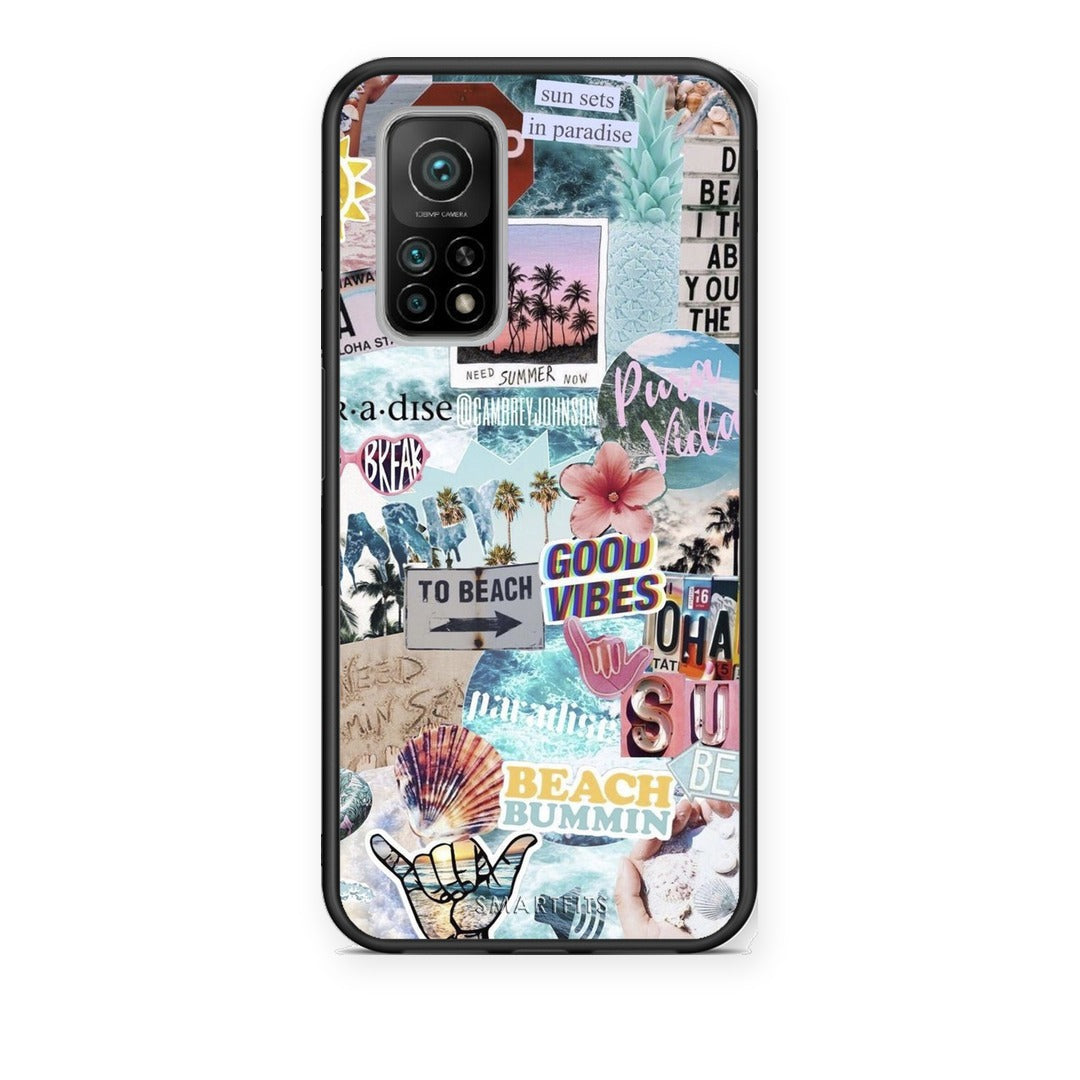 Θήκη Xiaomi Mi 10T / 10T Pro Summer Vibes από τη Smartfits με σχέδιο στο πίσω μέρος και μαύρο περίβλημα | Xiaomi Mi 10T / 10T Pro Summer Vibes case with colorful back and black bezels