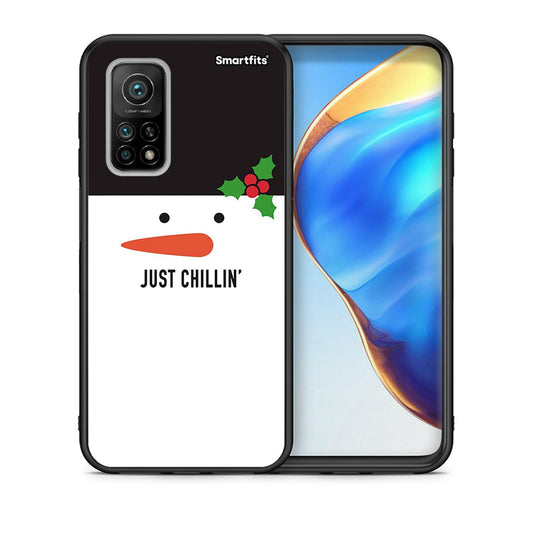 Θήκη Xiaomi Mi 10T/10T Pro Christmas Chillin από τη Smartfits με σχέδιο στο πίσω μέρος και μαύρο περίβλημα | Xiaomi Mi 10T/10T Pro Christmas Chillin case with colorful back and black bezels