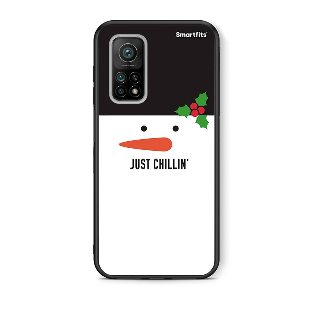 Θήκη Xiaomi Mi 10T/10T Pro Christmas Chillin από τη Smartfits με σχέδιο στο πίσω μέρος και μαύρο περίβλημα | Xiaomi Mi 10T/10T Pro Christmas Chillin case with colorful back and black bezels