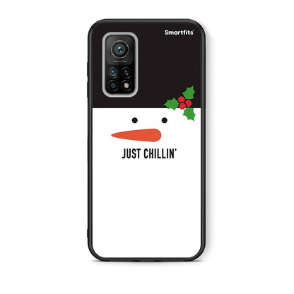 Θήκη Xiaomi Mi 10T/10T Pro Christmas Chillin από τη Smartfits με σχέδιο στο πίσω μέρος και μαύρο περίβλημα | Xiaomi Mi 10T/10T Pro Christmas Chillin case with colorful back and black bezels