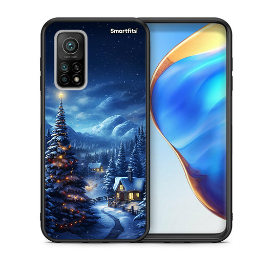 Θήκη Xiaomi Mi 10T/10T Pro Christmas Scenery από τη Smartfits με σχέδιο στο πίσω μέρος και μαύρο περίβλημα | Xiaomi Mi 10T/10T Pro Christmas Scenery case with colorful back and black bezels