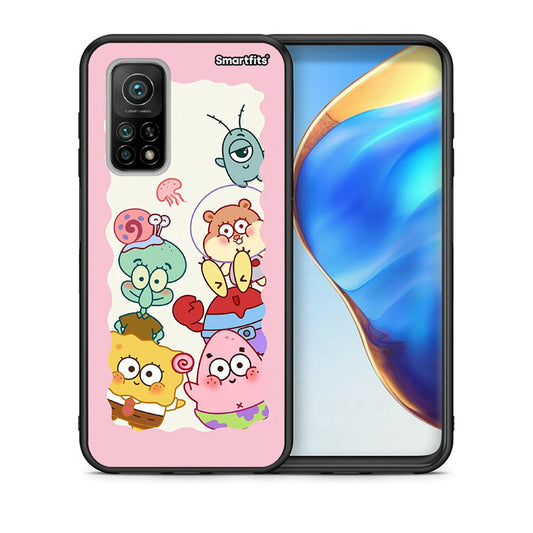 Θήκη Xiaomi Mi 10T/10T Pro Cute Companion από τη Smartfits με σχέδιο στο πίσω μέρος και μαύρο περίβλημα | Xiaomi Mi 10T/10T Pro Cute Companion case with colorful back and black bezels