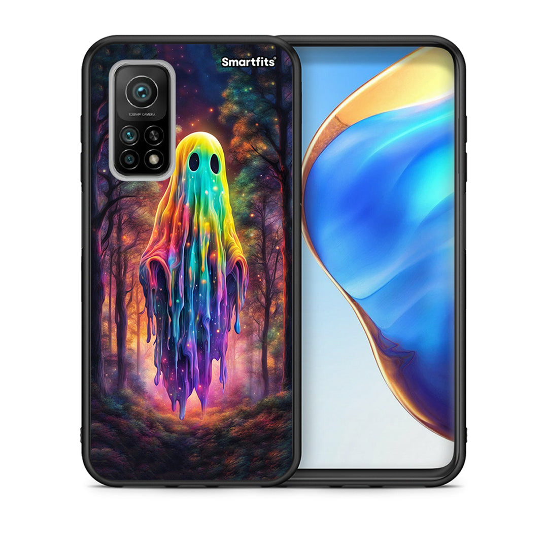 Θήκη Xiaomi Mi 10T/10T Pro Halloween Ghost από τη Smartfits με σχέδιο στο πίσω μέρος και μαύρο περίβλημα | Xiaomi Mi 10T/10T Pro Halloween Ghost case with colorful back and black bezels