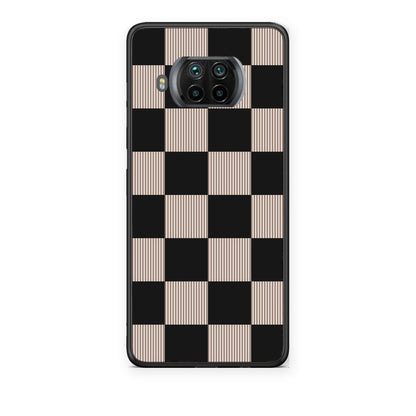 Θήκη Xiaomi Mi 10T Lite Black and Taupe Striped Checks από τη Smartfits με σχέδιο στο πίσω μέρος και μαύρο περίβλημα | Xiaomi Mi 10T Lite Black and Taupe Striped Checks case with colorful back and black bezels
