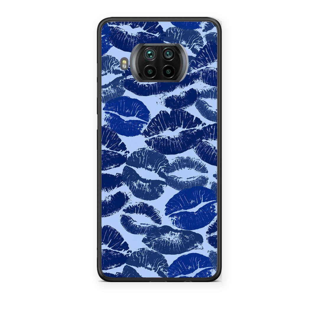 Θήκη Xiaomi Mi 10T Lite Blue Lipstick Kisses από τη Smartfits με σχέδιο στο πίσω μέρος και μαύρο περίβλημα | Xiaomi Mi 10T Lite Blue Lipstick Kisses case with colorful back and black bezels