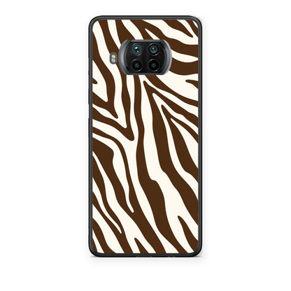 Θήκη Xiaomi Mi 10T Lite Brown and Cream Zebra Stripes από τη Smartfits με σχέδιο στο πίσω μέρος και μαύρο περίβλημα | Xiaomi Mi 10T Lite Brown and Cream Zebra Stripes case with colorful back and black bezels