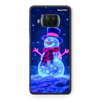 Thumbnail for Θήκη Xiaomi Mi 10T Lite Christmas Neon Snowman από τη Smartfits με σχέδιο στο πίσω μέρος και μαύρο περίβλημα | Xiaomi Mi 10T Lite Christmas Neon Snowman case with colorful back and black bezels