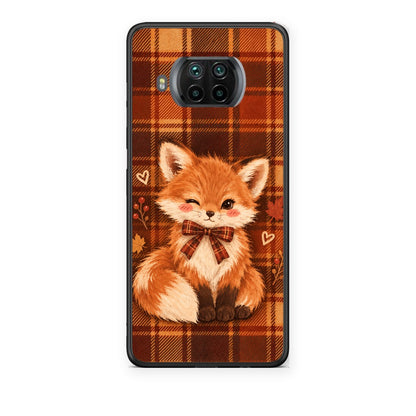 Θήκη Xiaomi Mi 10T Lite Fox on Autumn Tartan από τη Smartfits με σχέδιο στο πίσω μέρος και μαύρο περίβλημα | Xiaomi Mi 10T Lite Fox on Autumn Tartan case with colorful back and black bezels