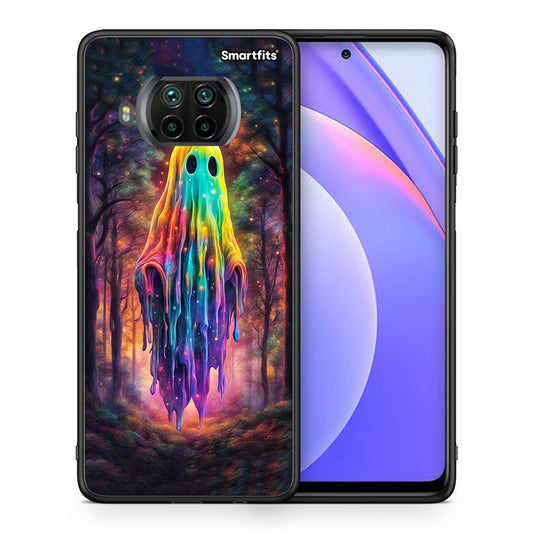 Θήκη Xiaomi Mi 10T Lite Halloween Ghost από τη Smartfits με σχέδιο στο πίσω μέρος και μαύρο περίβλημα | Xiaomi Mi 10T Lite Halloween Ghost case with colorful back and black bezels