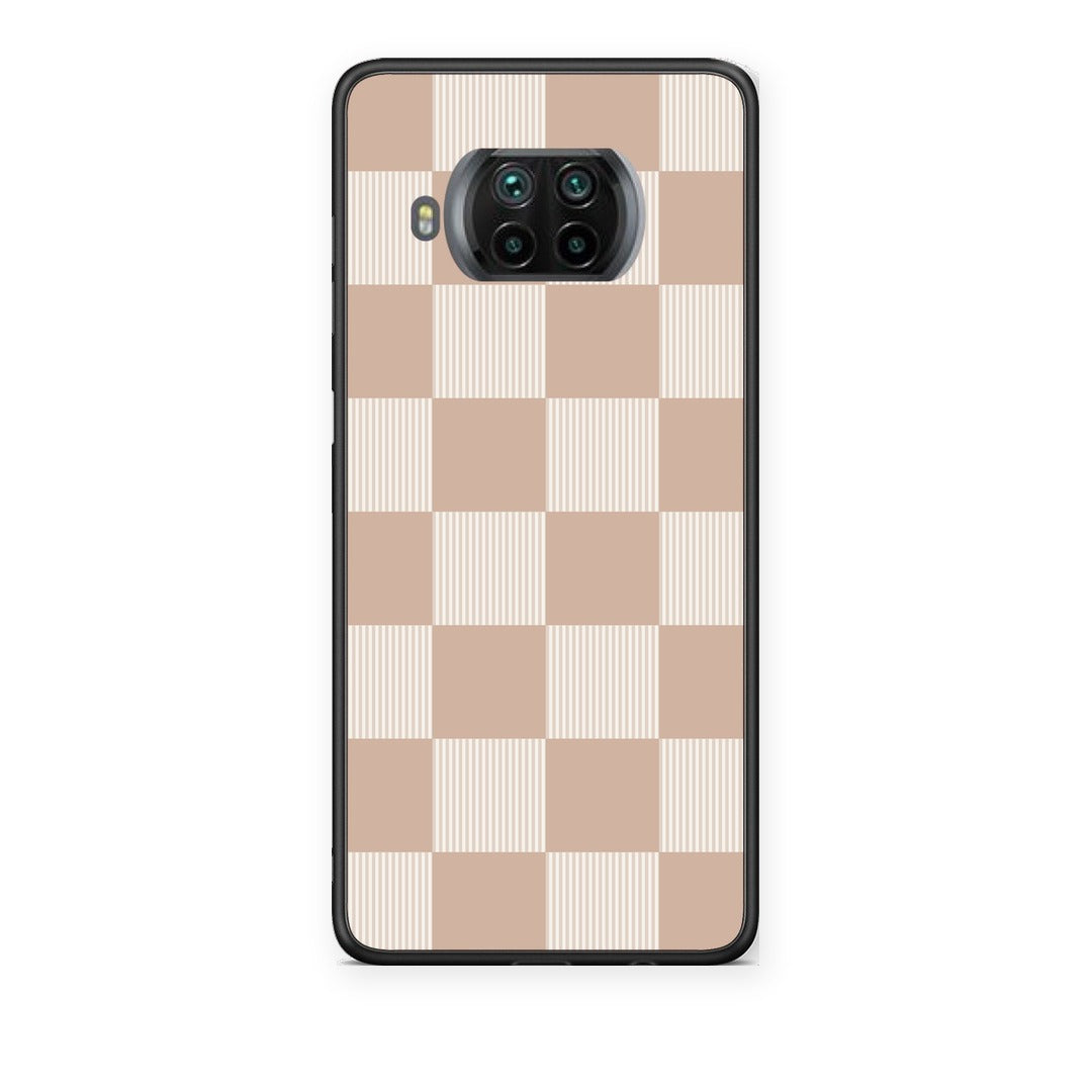 Θήκη Xiaomi Mi 10T Lite Latte and Cream Striped Checks από τη Smartfits με σχέδιο στο πίσω μέρος και μαύρο περίβλημα | Xiaomi Mi 10T Lite Latte and Cream Striped Checks case with colorful back and black bezels