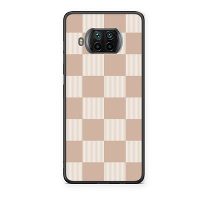Θήκη Xiaomi Mi 10T Lite Latte and Cream Striped Checks από τη Smartfits με σχέδιο στο πίσω μέρος και μαύρο περίβλημα | Xiaomi Mi 10T Lite Latte and Cream Striped Checks case with colorful back and black bezels