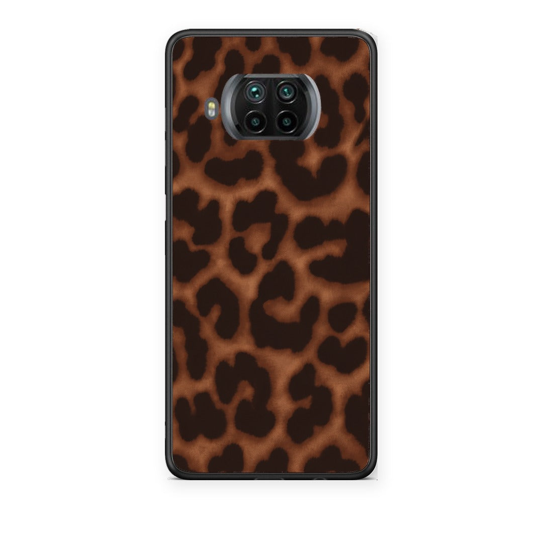 Θήκη Xiaomi Mi 10T Lite Leopard Print Dark Brown από τη Smartfits με σχέδιο στο πίσω μέρος και μαύρο περίβλημα | Xiaomi Mi 10T Lite Leopard Print Dark Brown case with colorful back and black bezels
