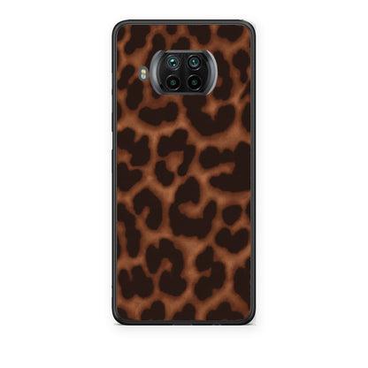 Θήκη Xiaomi Mi 10T Lite Leopard Print Dark Brown από τη Smartfits με σχέδιο στο πίσω μέρος και μαύρο περίβλημα | Xiaomi Mi 10T Lite Leopard Print Dark Brown case with colorful back and black bezels