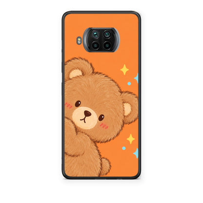 Θήκη Xiaomi Mi 10T Lite Peekaboo Teddy on Orange από τη Smartfits με σχέδιο στο πίσω μέρος και μαύρο περίβλημα | Xiaomi Mi 10T Lite Peekaboo Teddy on Orange case with colorful back and black bezels