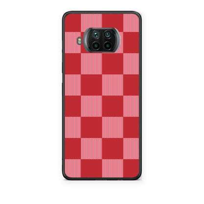 Θήκη Xiaomi Mi 10T Lite Red and Pink Striped Checks από τη Smartfits με σχέδιο στο πίσω μέρος και μαύρο περίβλημα | Xiaomi Mi 10T Lite Red and Pink Striped Checks case with colorful back and black bezels