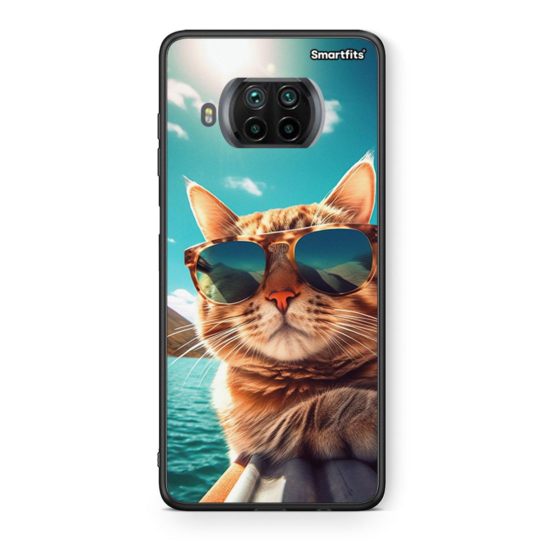 Θήκη Xiaomi Mi 10T Lite Summer Cat από τη Smartfits με σχέδιο στο πίσω μέρος και μαύρο περίβλημα | Xiaomi Mi 10T Lite Summer Cat case with colorful back and black bezels