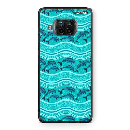 Θήκη Xiaomi Mi 10T Lite Swimming Dolphins από τη Smartfits με σχέδιο στο πίσω μέρος και μαύρο περίβλημα | Xiaomi Mi 10T Lite Swimming Dolphins case with colorful back and black bezels