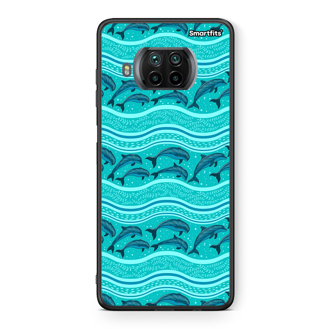 Θήκη Xiaomi Mi 10T Lite Swimming Dolphins από τη Smartfits με σχέδιο στο πίσω μέρος και μαύρο περίβλημα | Xiaomi Mi 10T Lite Swimming Dolphins case with colorful back and black bezels