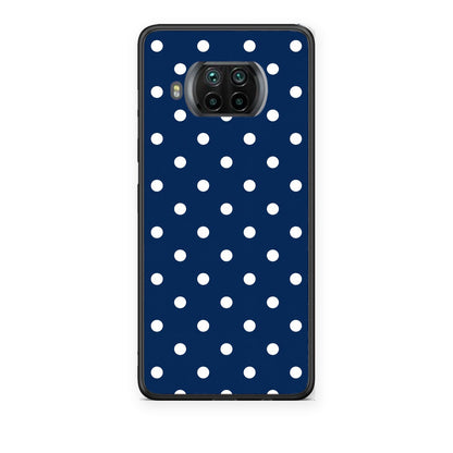 Θήκη Xiaomi Mi 10T Lite White Small Polka Dots on Navy από τη Smartfits με σχέδιο στο πίσω μέρος και μαύρο περίβλημα | Xiaomi Mi 10T Lite White Small Polka Dots on Navy case with colorful back and black bezels