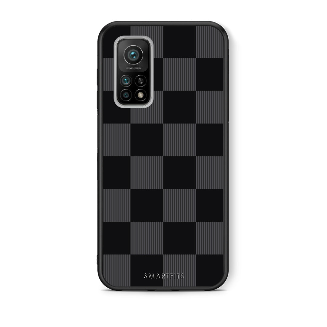 Θήκη Xiaomi Mi 10T / 10T Pro Black and Charcoal Striped Checks από τη Smartfits με σχέδιο στο πίσω μέρος και μαύρο περίβλημα | Xiaomi Mi 10T / 10T Pro Black and Charcoal Striped Checks case with colorful back and black bezels