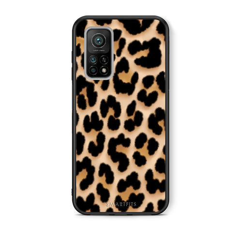 Θήκη Xiaomi Mi 10T / 10T Pro Leopard Print Tan Large από τη Smartfits με σχέδιο στο πίσω μέρος και μαύρο περίβλημα | Xiaomi Mi 10T / 10T Pro Leopard Print Tan Large case with colorful back and black bezels