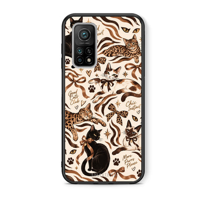 Θήκη Xiaomi Mi 10T / 10T Pro Wild Cats and Animal Print Collage από τη Smartfits με σχέδιο στο πίσω μέρος και μαύρο περίβλημα | Xiaomi Mi 10T / 10T Pro Wild Cats and Animal Print Collage case with colorful back and black bezels
