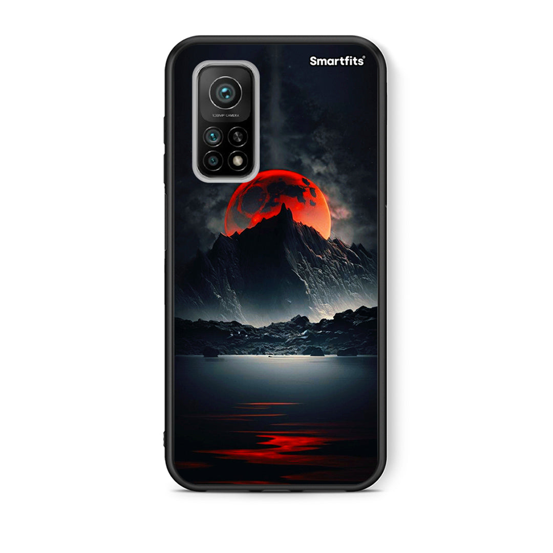 Θήκη Xiaomi Mi 10T/10T Pro Red Full Moon από τη Smartfits με σχέδιο στο πίσω μέρος και μαύρο περίβλημα | Xiaomi Mi 10T/10T Pro Red Full Moon case with colorful back and black bezels