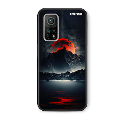 Θήκη Xiaomi Mi 10T/10T Pro Red Full Moon από τη Smartfits με σχέδιο στο πίσω μέρος και μαύρο περίβλημα | Xiaomi Mi 10T/10T Pro Red Full Moon case with colorful back and black bezels