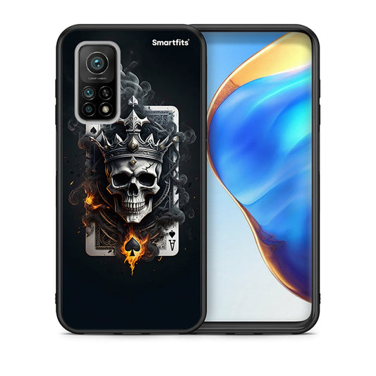 Θήκη Xiaomi Mi 10T/10T Pro Skull King Ace από τη Smartfits με σχέδιο στο πίσω μέρος και μαύρο περίβλημα | Xiaomi Mi 10T/10T Pro Skull King Ace case with colorful back and black bezels